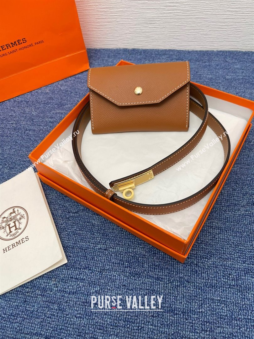 Hermes Belt Bag in Epsom Calfskin H61908 Brown 2024 (YANG-24061912)