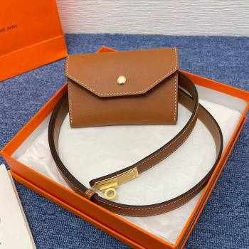 Hermes Belt Bag in Epsom Calfskin H61908 Brown 2024 (YANG-24061912)