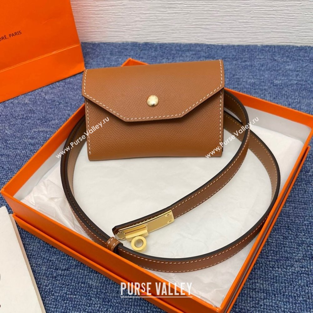 Hermes Belt Bag in Epsom Calfskin H61908 Brown 2024 (YANG-24061912)