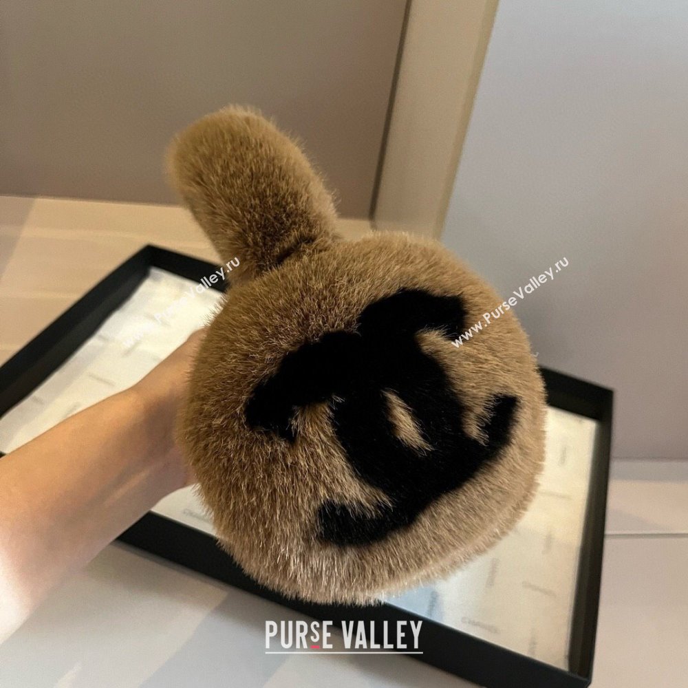 Chanel Snow Earmuff E111318 Brown 2024 (A-24111318)