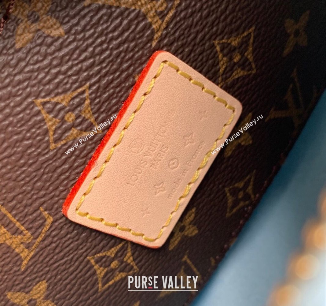 Louis Vuitton Croissant PM Bag in Monogram Vernis Embossed Cowhide leather M24021 Blue 2024 (K-27030417)