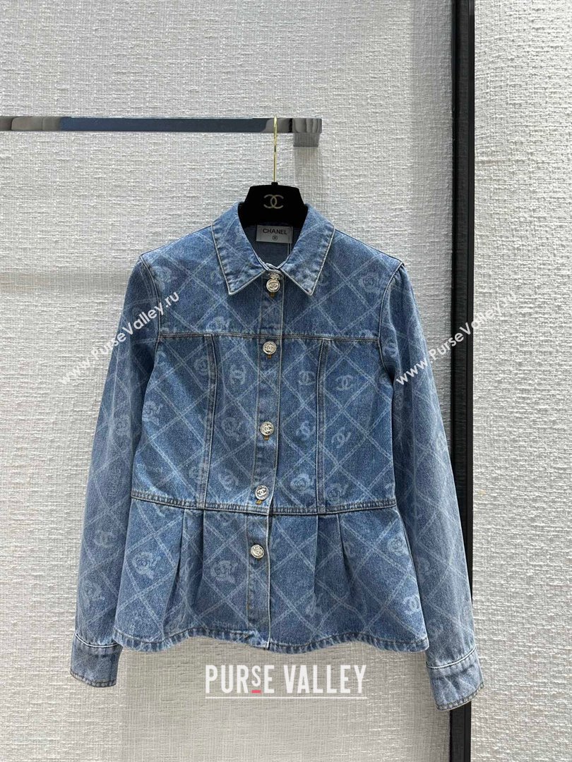 Chanel Denim Jacket CH101906 Blue 2023 (Q-23101906)