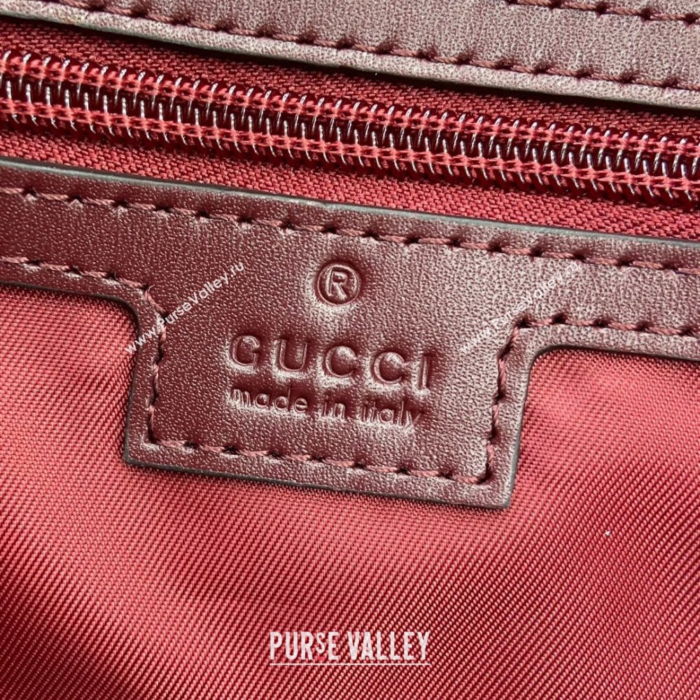 Gucci Mens Medium GG Canvas Duffle Bag 800185 Rosso Ancora Red 2024 (XLU-24093017)