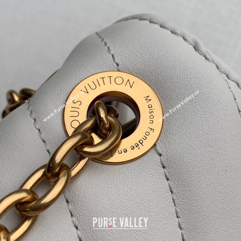 Louis Vuitton LV New Wave Chain Bag in Smooth Leather M58549 Ivory White 2025 (KI-250212035)