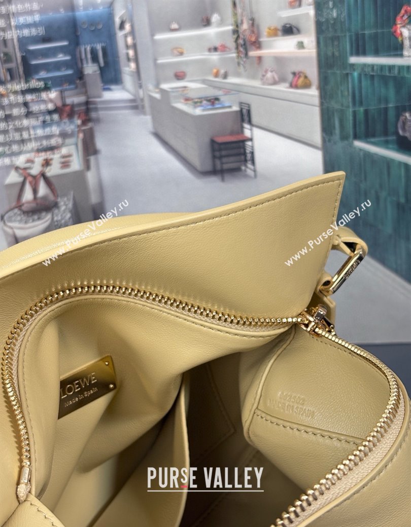 Loewe Small Featherlight Puzzle bag in nappa lambskin Dark Butter Yellow 2025 (YS-250925011)