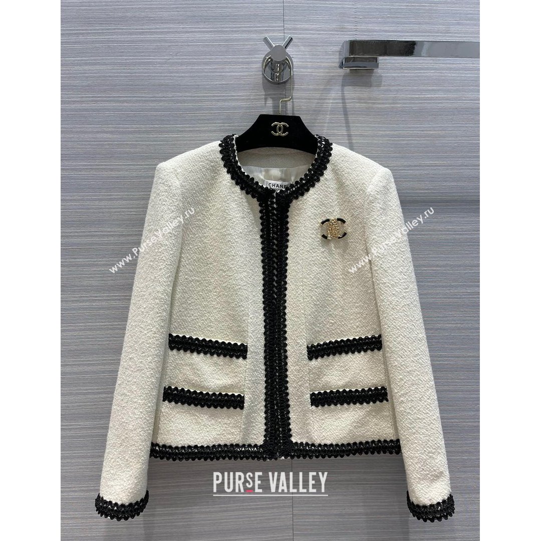 Chanel Tweed Jacket CJ1513 White 2021  (Q-210915064)