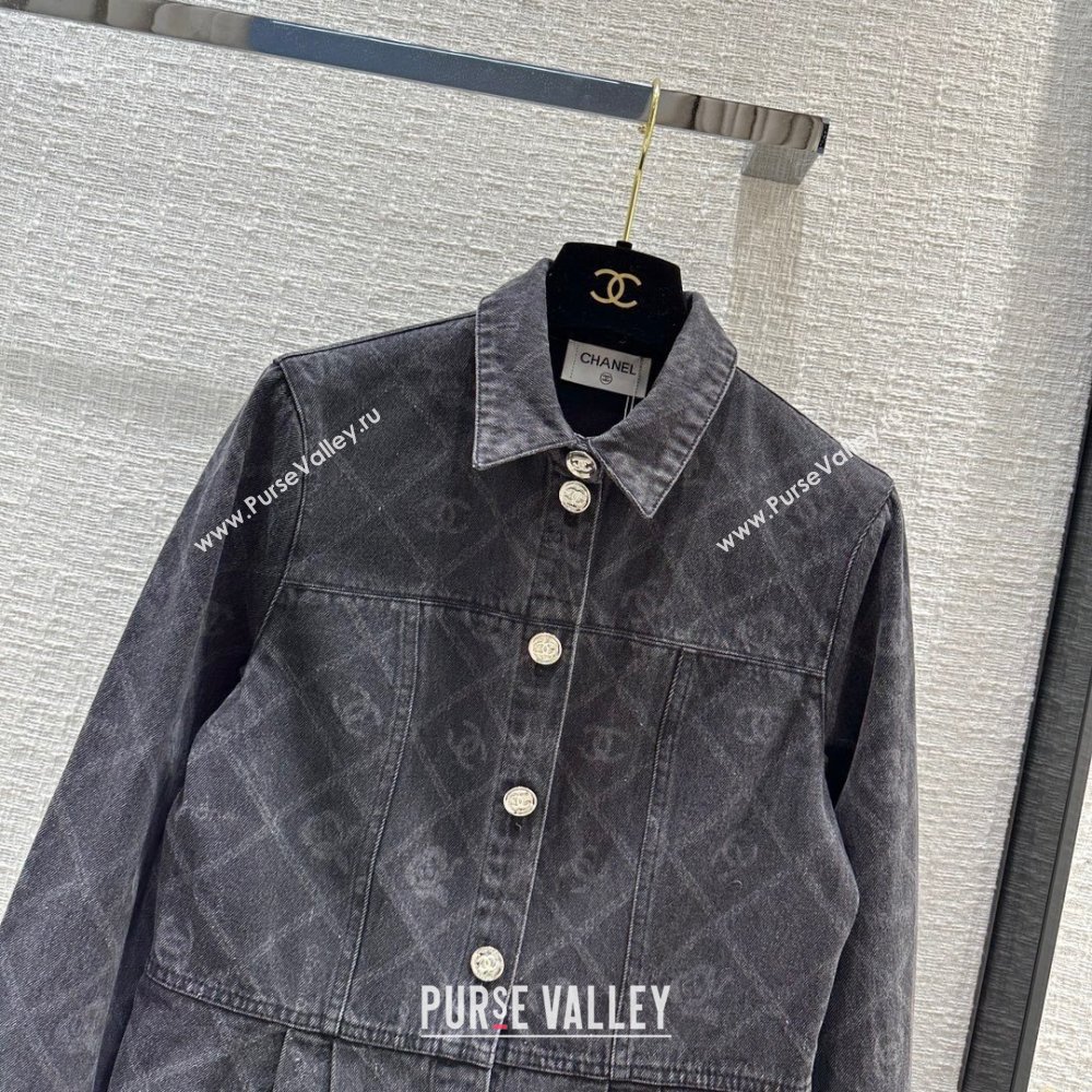 Chanel Denim Jacket CH101907 Black 2023 (Q-23101907)