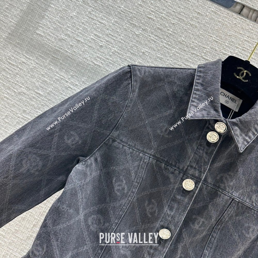 Chanel Denim Jacket CH101907 Black 2023 (Q-23101907)