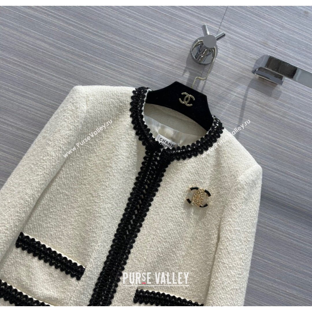 Chanel Tweed Jacket CJ1513 White 2021  (Q-210915064)