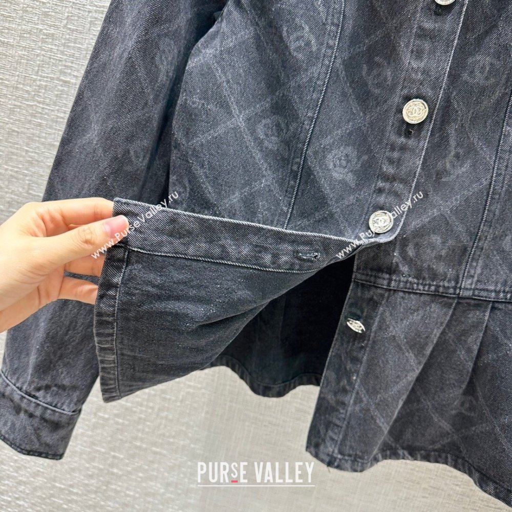 Chanel Denim Jacket CH101907 Black 2023 (Q-23101907)