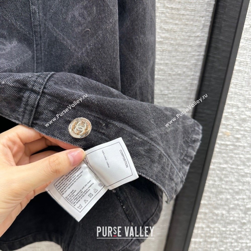 Chanel Denim Jacket CH101907 Black 2023 (Q-23101907)