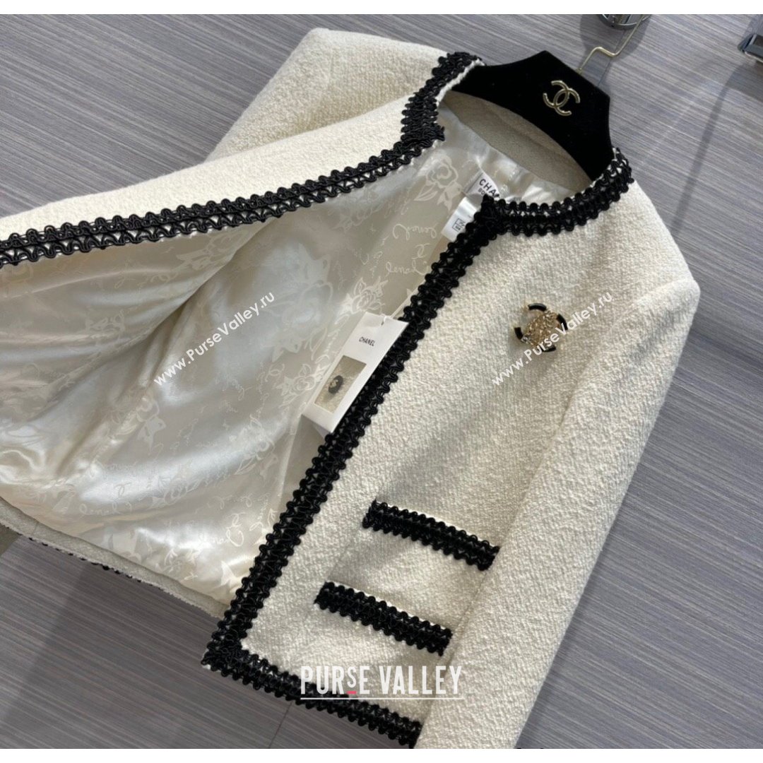 Chanel Tweed Jacket CJ1513 White 2021  (Q-210915064)