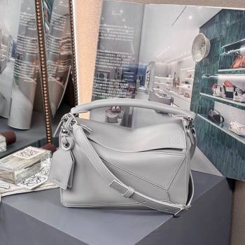 Loewe Small Featherlight Puzzle bag in nappa lambskin Shell Grey 2025 (YS-250925013)