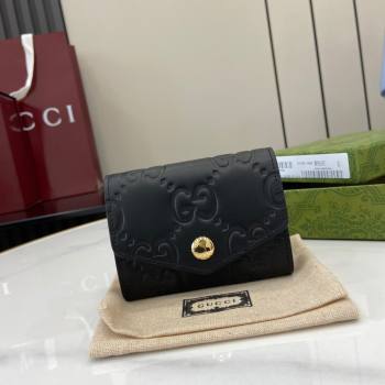 Gucci GG Card Case in Black GG Leather 772792 2024 (XLU-24093024)