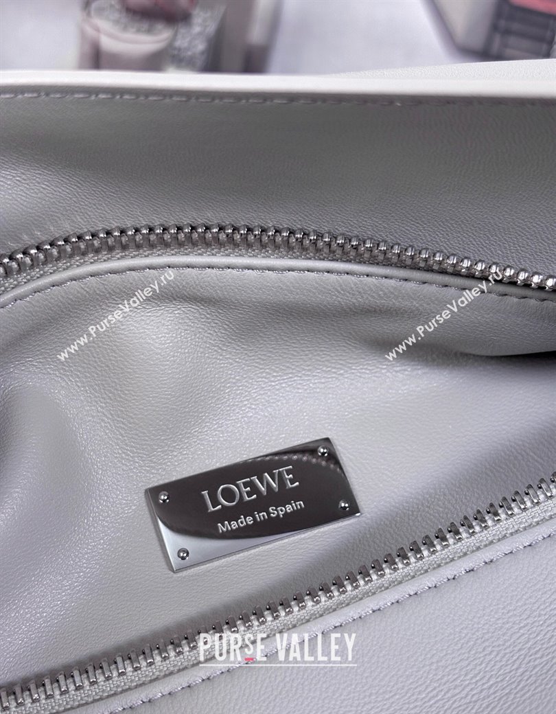 Loewe Small Featherlight Puzzle bag in nappa lambskin Shell Grey 2025 (YS-250925013)