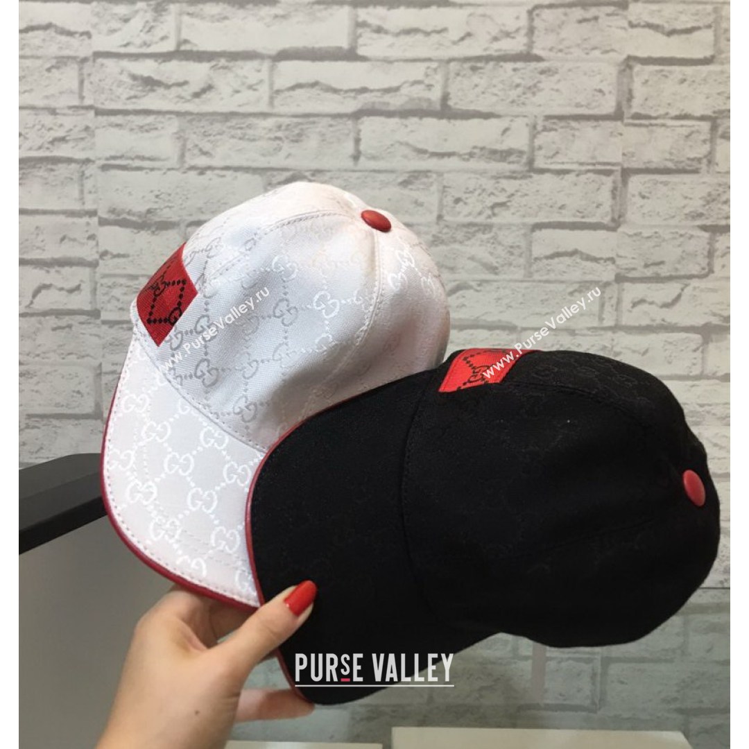 Gucci GG Baseball Hat Black/Red 2021 (MAO-21081938)