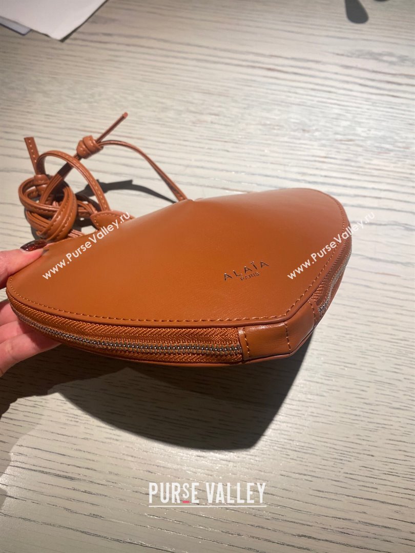 Alaia Le Cœur Heart Bag in Calfskin Brown 2024 (SS-24042312)