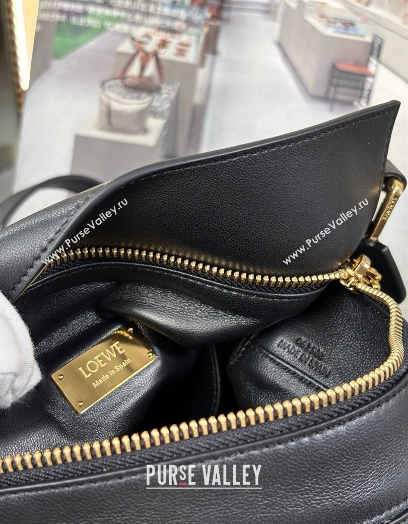 Loewe Small Featherlight Puzzle bag in nappa lambskin Black 2025 (YS-250925015)