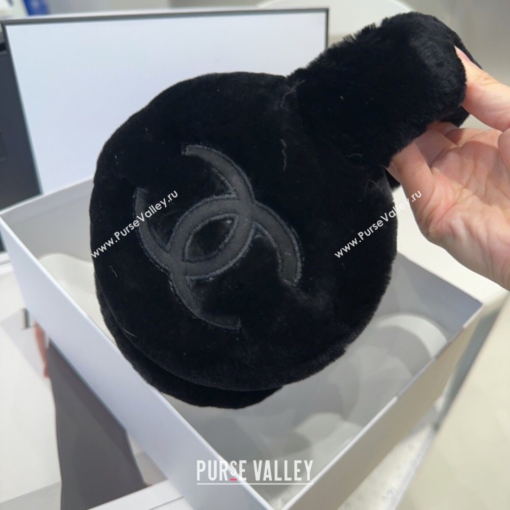 Chanel Snow Earmuff E111320 Black 2024 (A-24111320)