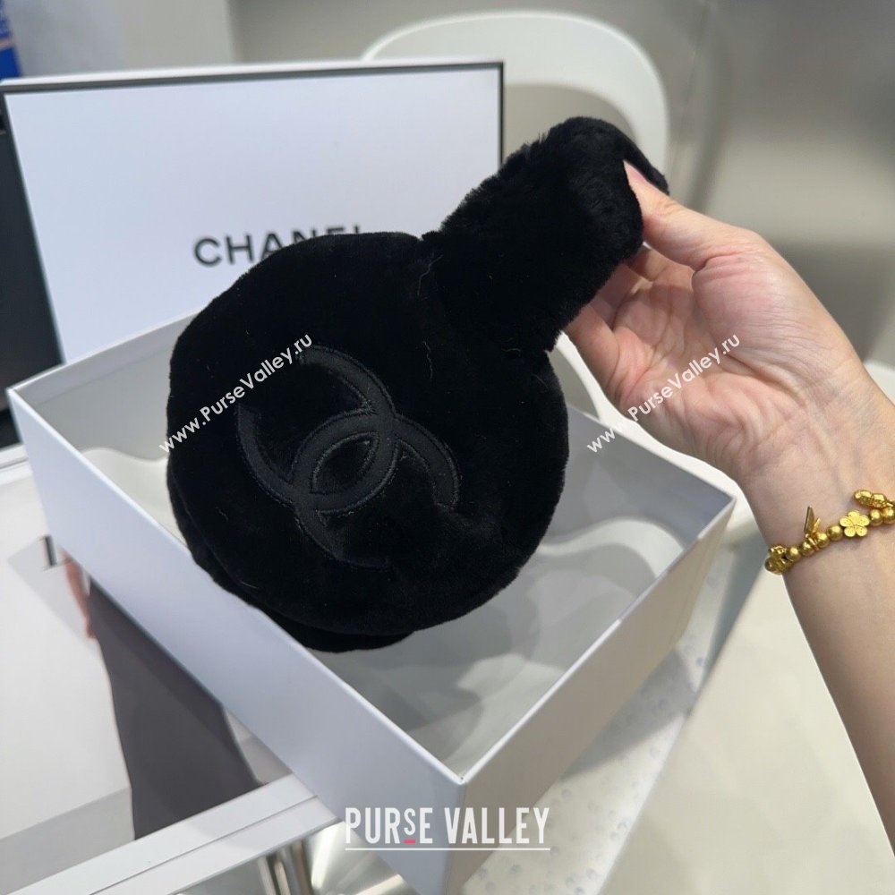 Chanel Snow Earmuff E111320 Black 2024 (A-24111320)