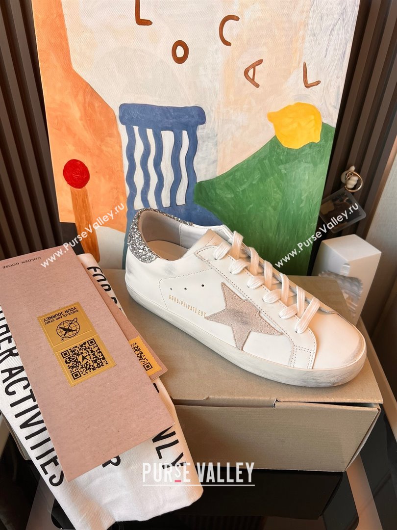 Golden Goose GGDB Super-Star Leather Sneakers 3403 White/Silver 2024 (SS-24030403)
