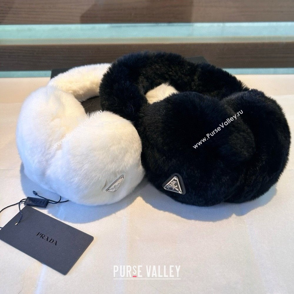 Prada Snow Earmuff E111332 Black 2024 (A-24111301)