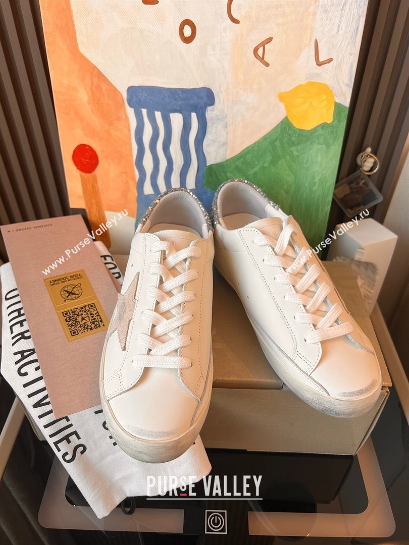 Golden Goose GGDB Super-Star Leather Sneakers 3403 White/Silver 2024 (SS-24030403)