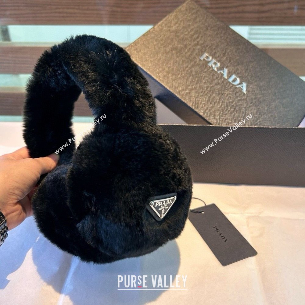 Prada Snow Earmuff E111332 Black 2024 (A-24111301)