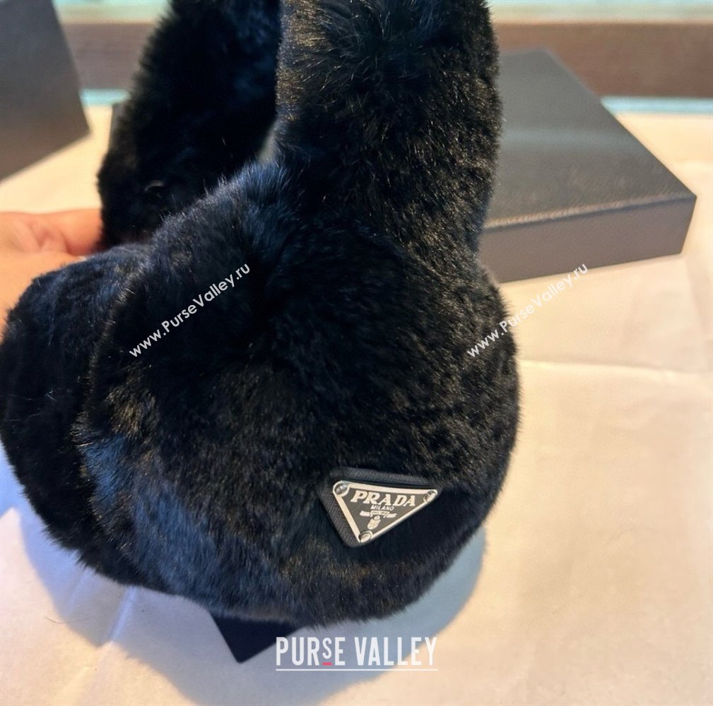 Prada Snow Earmuff E111332 Black 2024 (A-24111301)