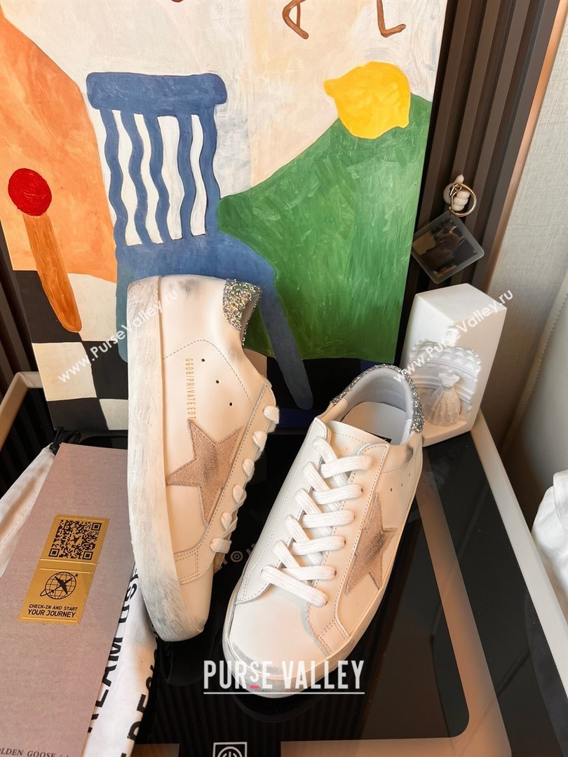 Golden Goose GGDB Super-Star Leather Sneakers 3403 White/Silver 2024 (SS-24030403)