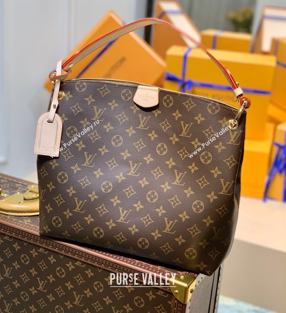 Louis Vuitton Graceful PM Hobo Bag in Monogram Canvas/Beige M43701 2022 (K-220307052)