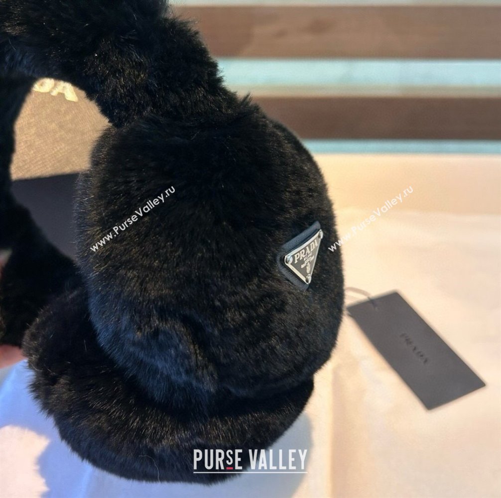 Prada Snow Earmuff E111332 Black 2024 (A-24111301)