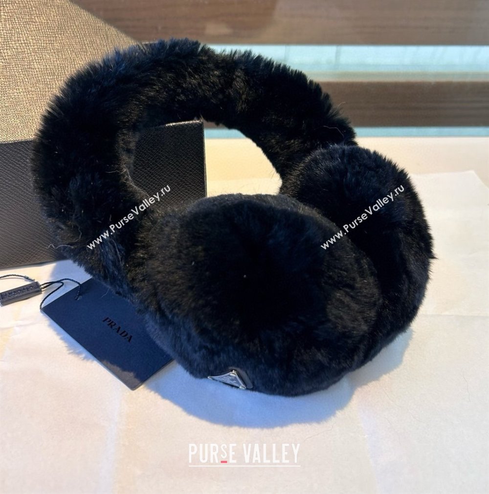 Prada Snow Earmuff E111332 Black 2024 (A-24111301)