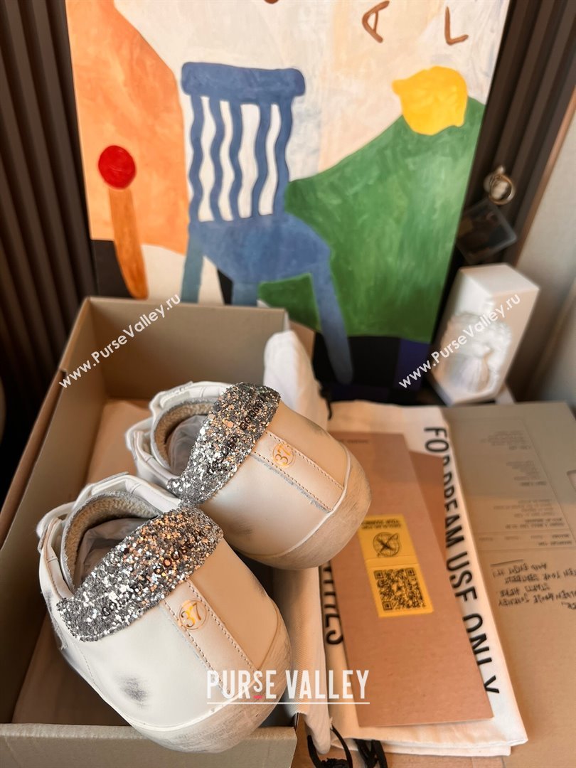 Golden Goose GGDB Super-Star Leather Sneakers 3403 White/Silver 2024 (SS-24030403)