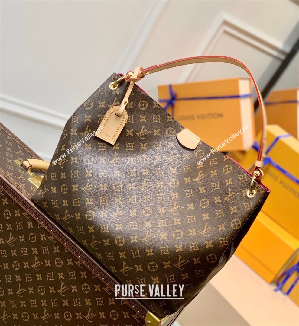 Louis Vuitton Graceful MM Hobo Bag in Monogram Canvas/Peony M43703 2022 (K-220307053)