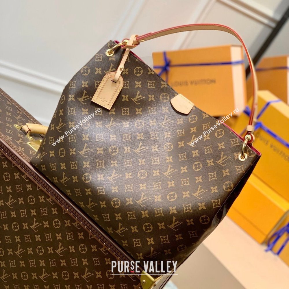 Louis Vuitton Graceful MM Hobo Bag in Monogram Canvas/Peony M43703 2022 (K-220307053)