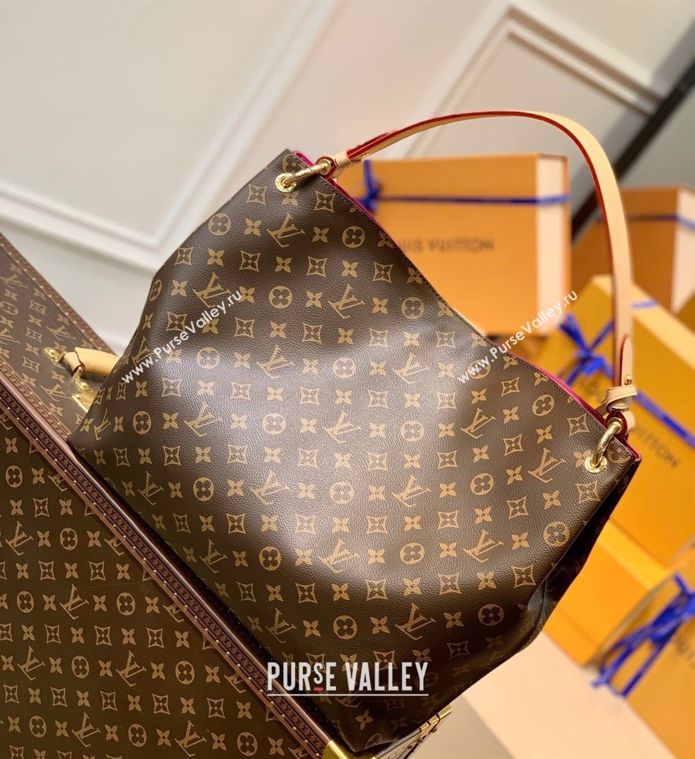 Louis Vuitton Graceful MM Hobo Bag in Monogram Canvas/Peony M43703 2022 (K-220307053)
