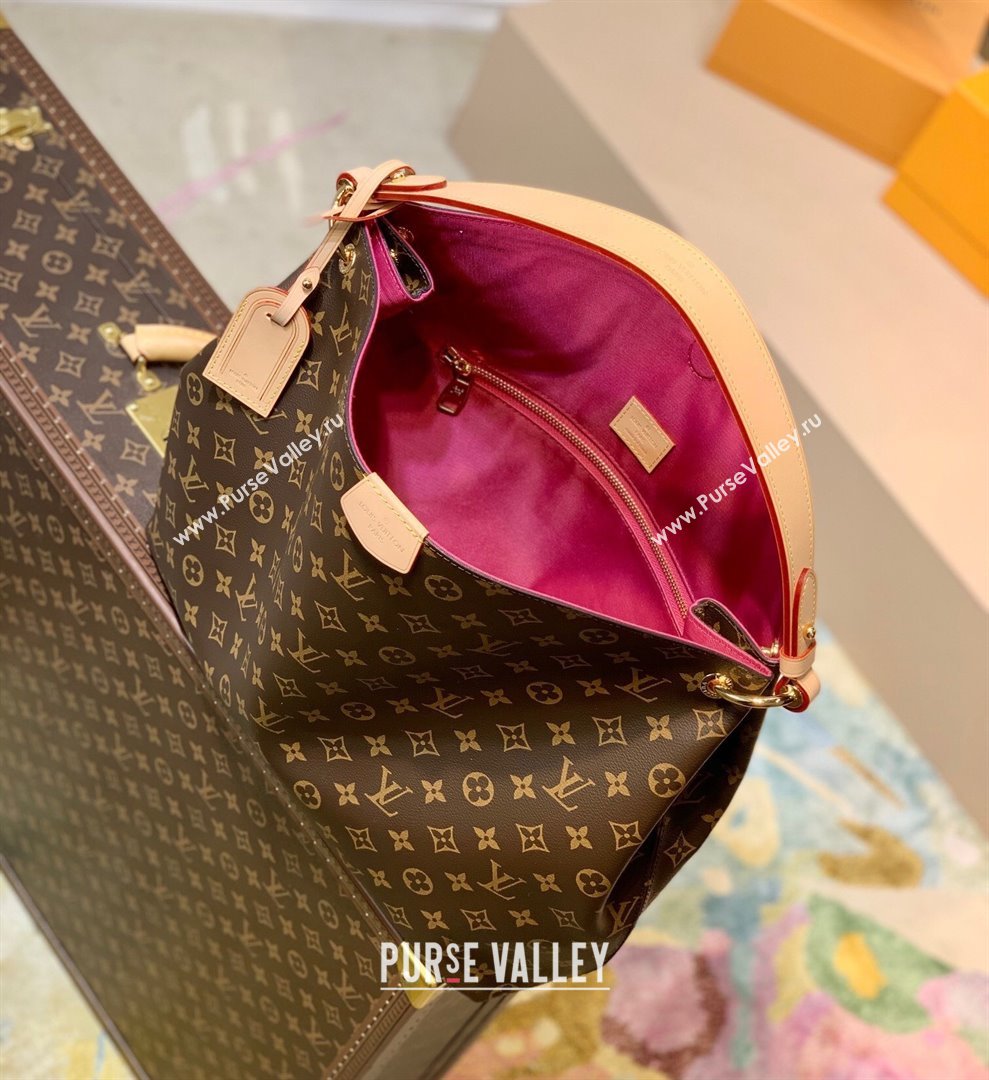 Louis Vuitton Graceful MM Hobo Bag in Monogram Canvas/Peony M43703 2022 (K-220307053)