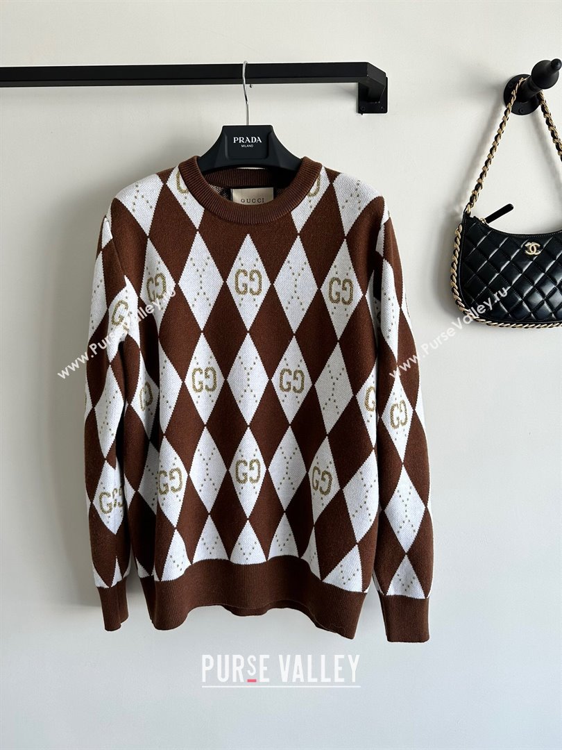 Gucci Wool Cashmere Sweater G101922 Brown 2023 (Q-23101922)