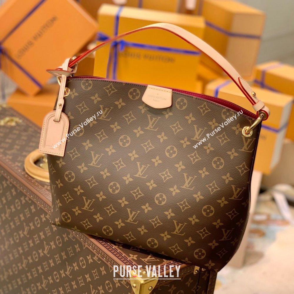 Louis Vuitton Graceful PM Hobo Bag in Monogram Canvas/Peony M43700 2022 (K-220307054)