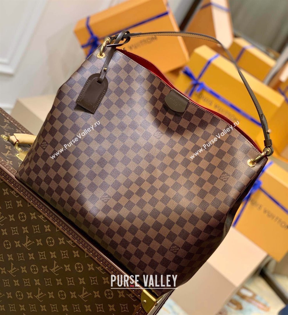 Louis Vuitton Graceful MM Hobo Bag in Damier Ebene Canvas N44045 2022 (K-220307055)
