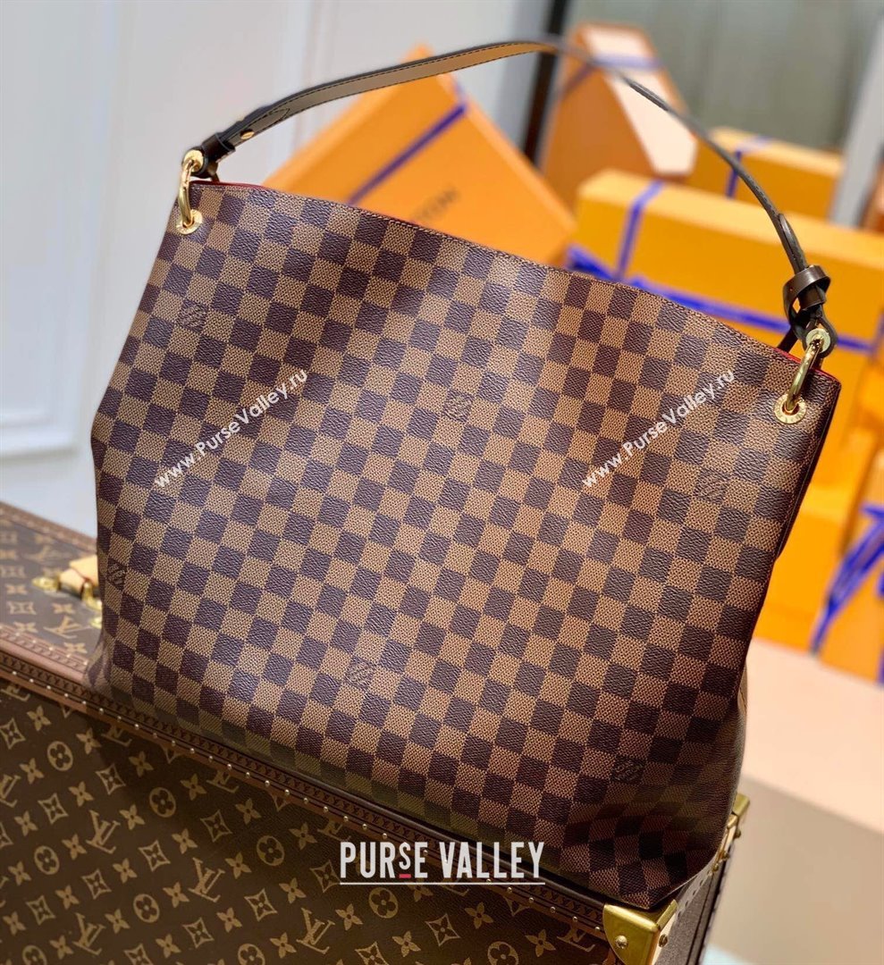 Louis Vuitton Graceful MM Hobo Bag in Damier Ebene Canvas N44045 2022 (K-220307055)