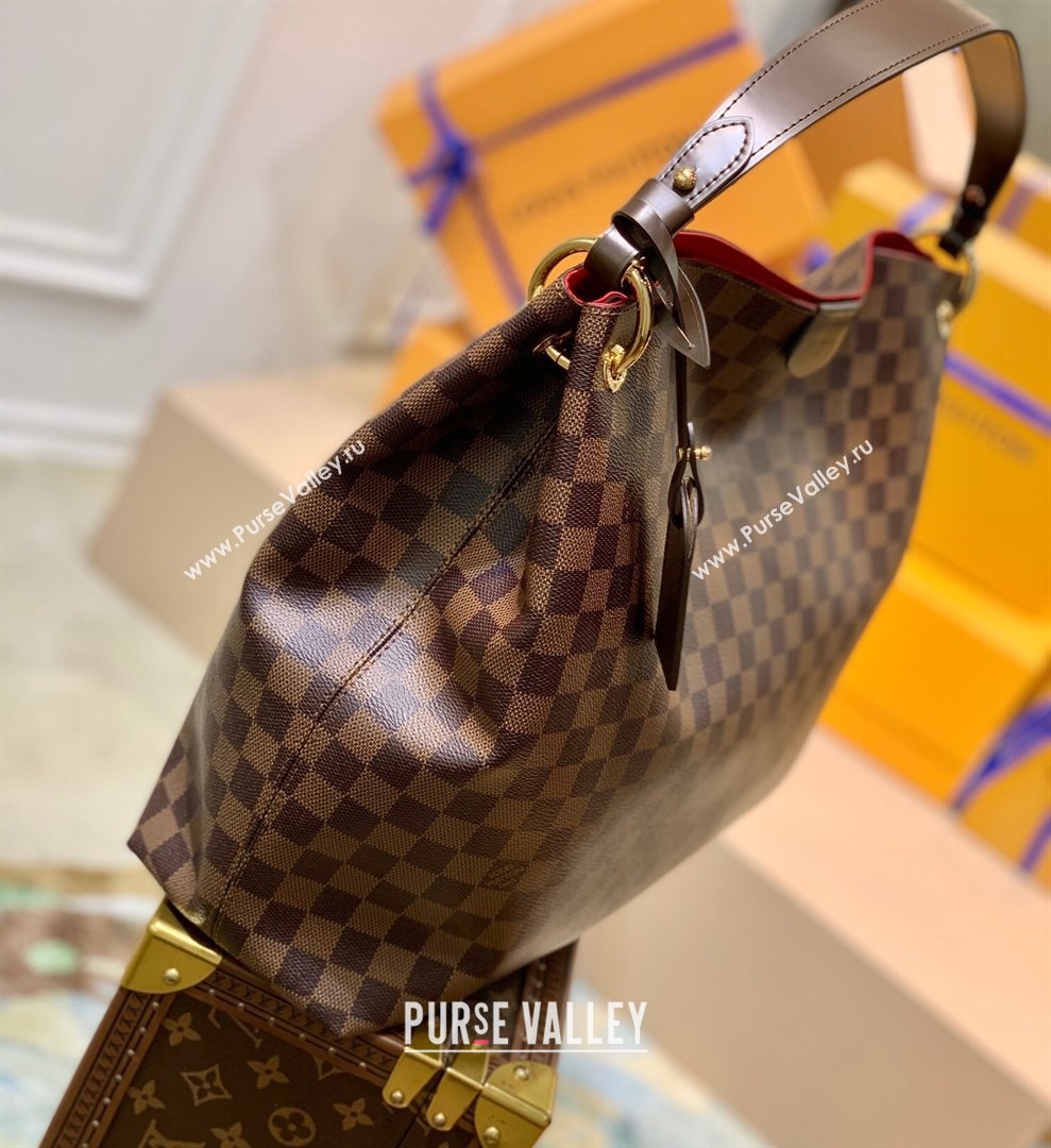 Louis Vuitton Graceful MM Hobo Bag in Damier Ebene Canvas N44045 2022 (K-220307055)