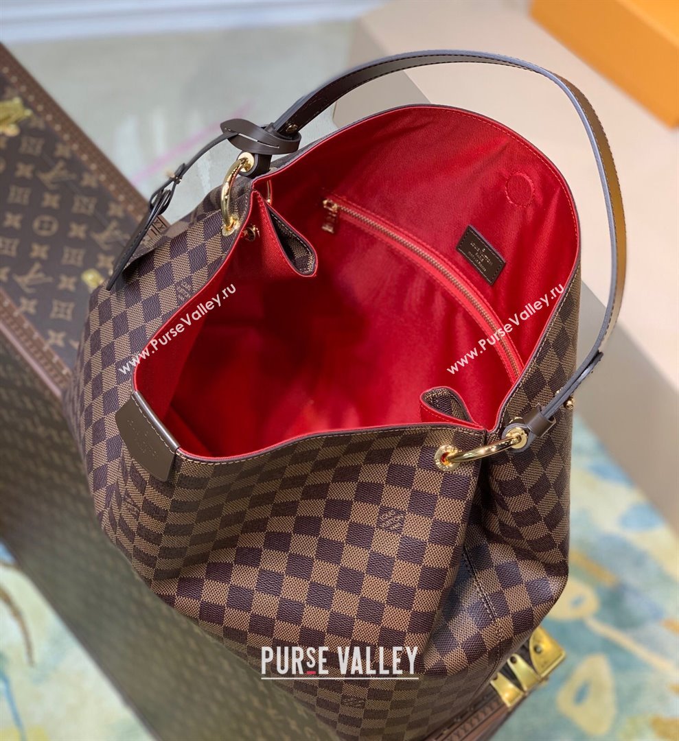 Louis Vuitton Graceful MM Hobo Bag in Damier Ebene Canvas N44045 2022 (K-220307055)