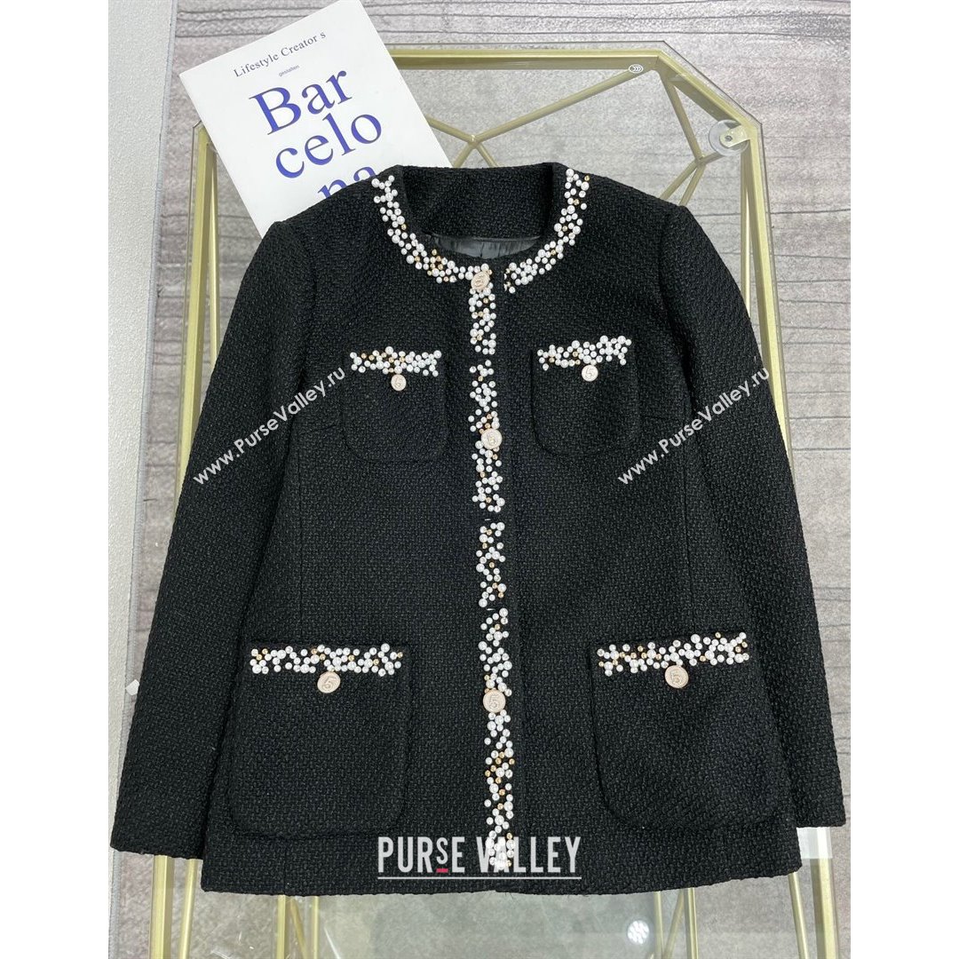 Chanel Tweed Jacket CJ1516 Black 2021  (Q-210915067)