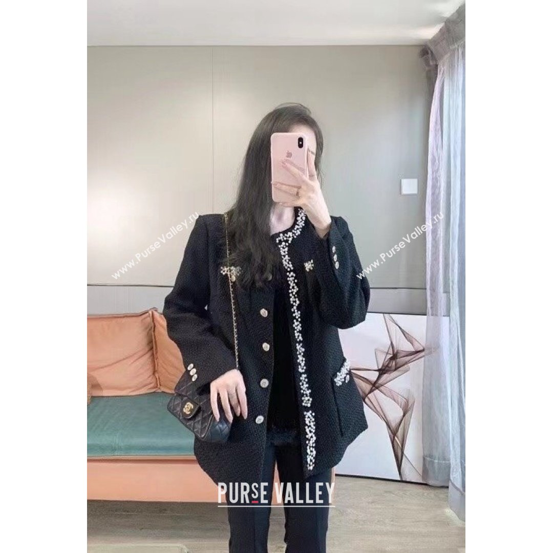 Chanel Tweed Jacket CJ1516 Black 2021  (Q-210915067)