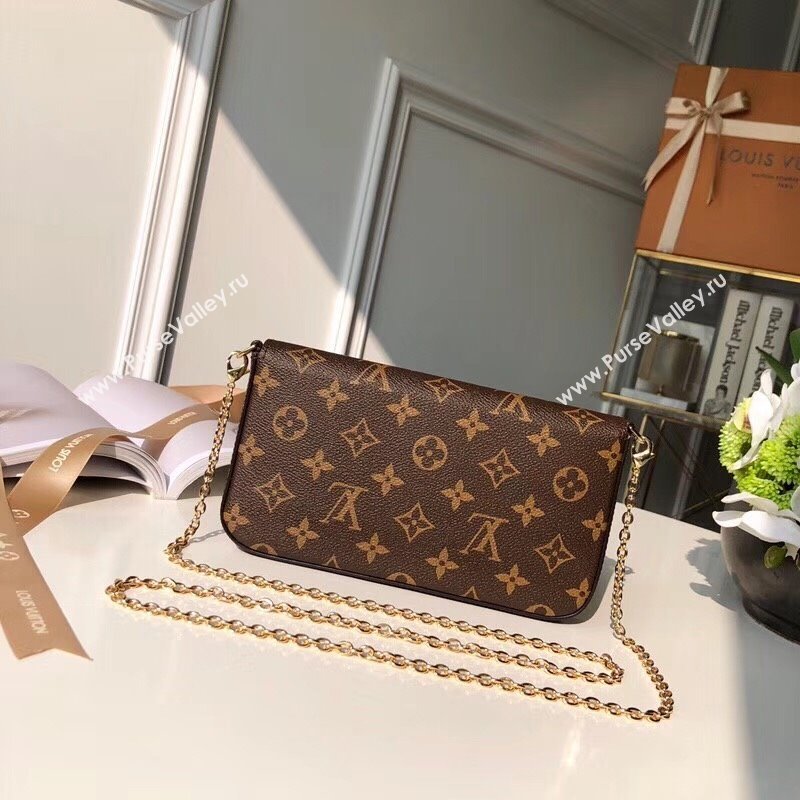 Louis Vuitton Pochette Felicie Chain Wallet WOC M61276 Monogram Canvas (KI-240218058)