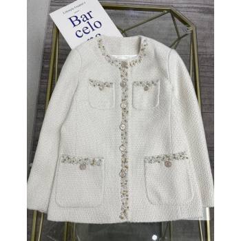 Chanel Tweed Jacket CJ1515 White 2021 (Q-210915066)