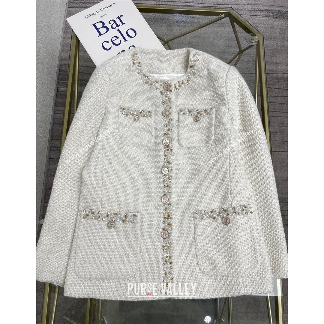 Chanel Tweed Jacket CJ1515 White 2021  (Q-210915066)