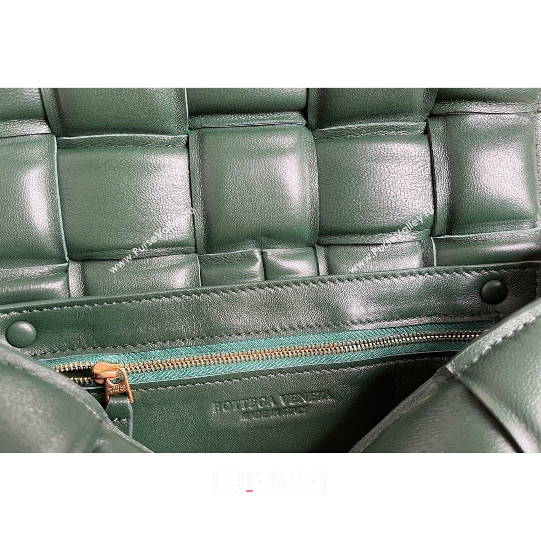 Bottega Veneta Padded Cassette Medium Crossbody Messenger Bag Raintree Green 2021 (MS-21091137)